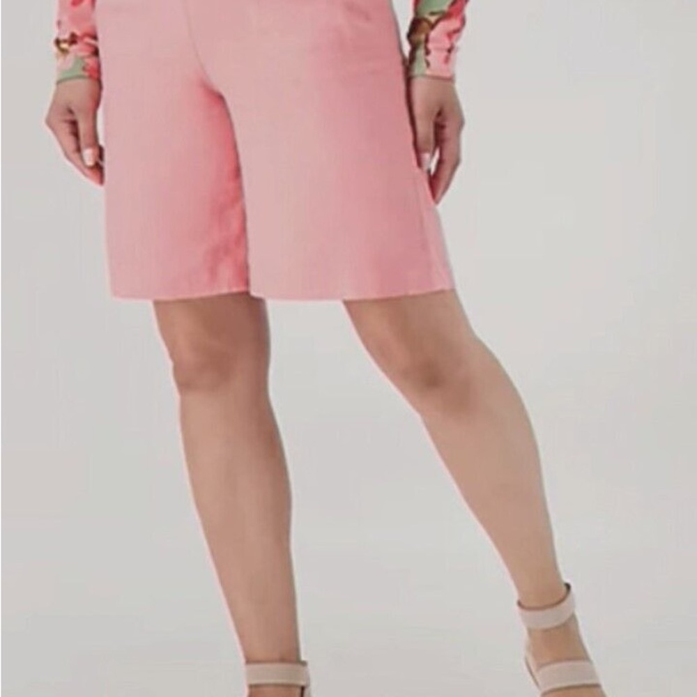 Isaac Mizrahi Live! Tall Bridgehampton Shorts Lychee Pink Regular 8 New